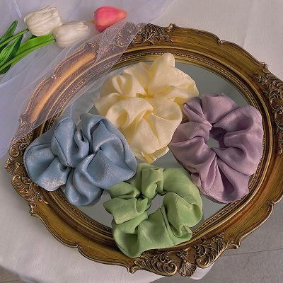 China Velvet Yingchao 2020 Round Elastic Hair Bands Scrunchie Women Jewelry Accessories Dot Check Printing Hair Ring Hot Sale Fashion Round for sale