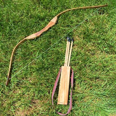 China Children's Bow Children's Bow Beginner Shooting Game CS Archery Practice Game Wooden Set Ergonomic Design Shooting Bow for sale