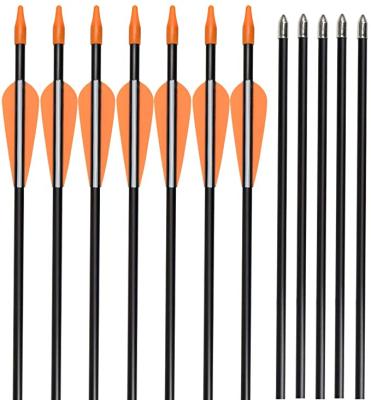 China Fiberglass Shooting Arrows 26 Inch Arrows Shooting Practice Target Recurve Arrows Suitable For Many People for sale