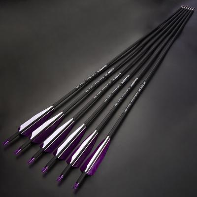 China Chinese Turkey Archery Feather Arrow Hunting Hunting Traditional Bow Feather Arrow Carbon Fiber Archery for sale