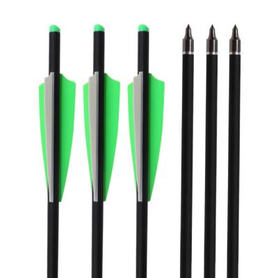 China Hunting Target Arrow Hunting Arrow 7.8 Mm 80cm Carbon Mixed Arrow With Replaceable Tips for sale