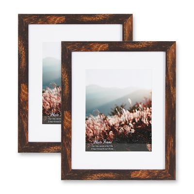 China Handmade Customize Brown Color Wood Grain Size And Wood Grain Picture Poster Frames 11x14 Photo for sale