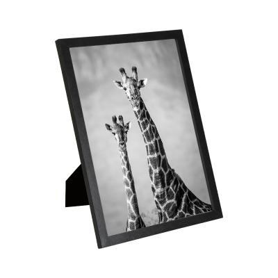 China Handmade Home Simple Style Display Wall Picture Frame Modern Wood Aluminum Black Picture Frame for sale