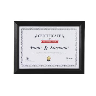 China Jinn Home Black A4 Handmade Picture Frame Wooden Picture Frame Certificate Display for sale