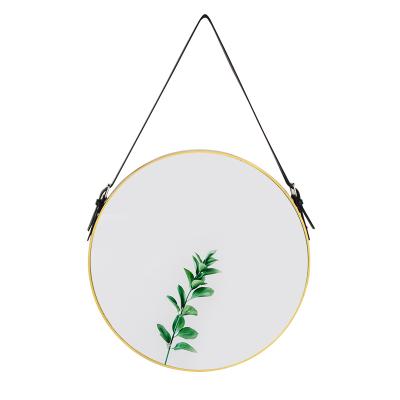 China Jinn Home Simple Hanging Wall Eco-friendly Decorative Round Mirror Wall Mirror With Belt for sale