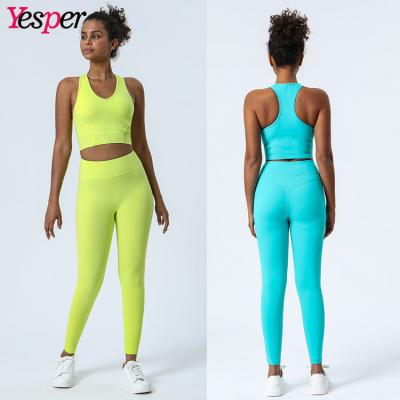 China High Quality Breathable Yoga Pants Multicolor Fitness Workout Leggings Women Sportswear Sets for sale