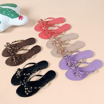 China Waterproof New Products Fashion Flat Flip Flops Women Fancy Slippers Shoes for sale