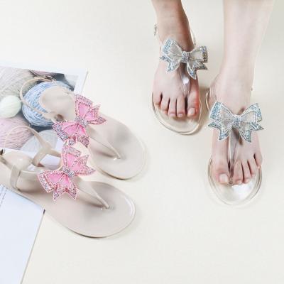 China Fashion Trend Slides 2022 Summer Custom Sandal Women Ladies Flip Flops Women Sandals And Wholesale Diamond Jelly Shoes for sale