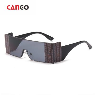 China Latest Fashion Sunglasses Rectangle Sunglasses Hot Selling One Piece Shades Print Sun Glass Snakeskin Pattern Fashion Sunglasses for sale