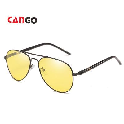 China Comfort Day Night Vision Glasses Polarized Sunglasses Beam Band Pilot Driving Men Yellow UV400 Eyewear for sale