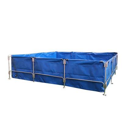 China Custom Hot Selling Sustainable Commercial Portable Plastic Tanks Live Transport Tarpaulin Fish Tanks for sale