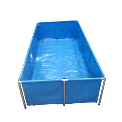 China Easy Install Commercial Metal Frame Metal Frame Steel Removable Movable Rectangular Swimming Pool In Ground Outdoors for sale