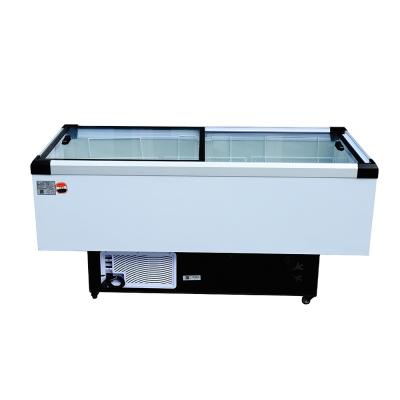 China Single-temperature China Factory Ice Cream Showcase Double Door Island Refrigerator for sale