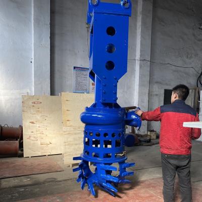 China Vertical Submersible Mud Pump 30kw Excavator Mounted Hydraulic Sand Dredging Submersible Mud Pump for sale