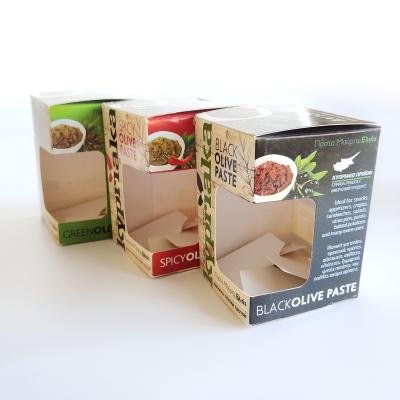 China Recyclable Product Cookie Window Personalized Packaging Custom Paper Folding Boxes With Window For Dough for sale