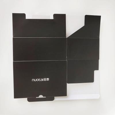 China Large Logo Recyclable Black Custom Paper Cardboard Packaging Box Luxury Paper Box for sale