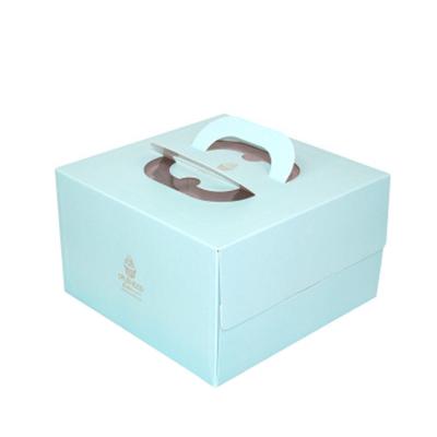 China Custom Recycled Transparent Portable Pet Stamping Gold Materials Color Birthday Cake Baking Bento Box for sale