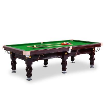 China Factory Direct Sales Chinese Style Real Pocket Billiards Solid Wood Snooker Pool Table Use And Use Home Commercial Club Cheap Standard Leather Bar Snooker Table for sale