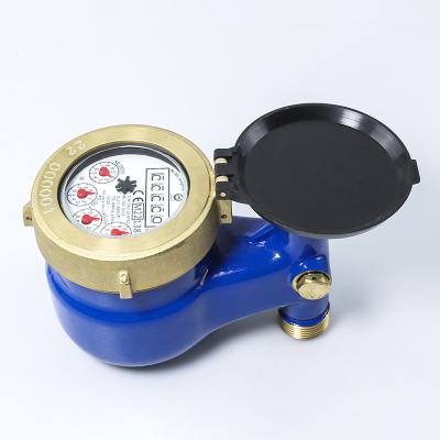 China Residential/Domestic Multi-jet Water Meter Dry Class B/R80 with Brass Closing Ring Vertical Installation/Remote Transmission for sale