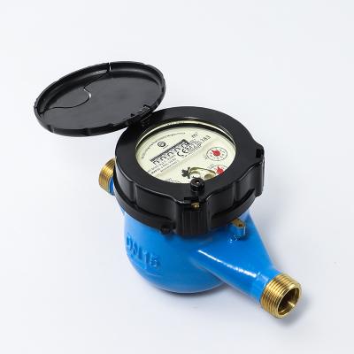 China Semi-dry/Liquid Filled Type C/R160 Brass Body Residential/Household Multi-jet Class Brass Water Meter for sale