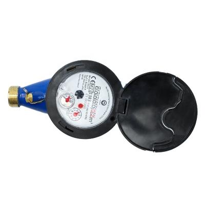 China Residential/Domestic Mechanical Residential Multi-jet Dry Water Meter Class B/R80/R100 With Plastic Closing Ring AMR/AMI HRI Brass Body for sale