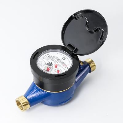 China Residential/Domestic Multi-jet Dry Water Meter Class B/R80 with Plastic Damper and Lightweight/HRI Brass Body for sale