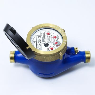 China Residential/Domestic Multi-jet Water Meter Dry Class C/R160 With Brass Closing Ring/Read Straight for sale