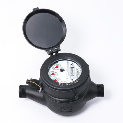 China Residential/Domestic Multi-jet Class Plastic C/R80/R160 Semi-dry/Liquid Filled Type Water Meter Plastic Body/Directly Reading for sale