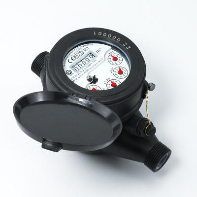 China Semi-dry/Liquid Filled Type C/R80/R160 Plastic Body Residential/Domestic Multi-jet Class Plastic Water Meter for sale