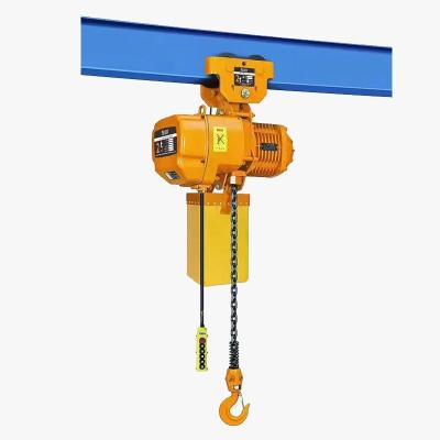 China Hotels Lifting Equipment 0.5t 1 Ton 220v 360v Electric Chain Hoist Hoist With Trolley For Factory Use for sale