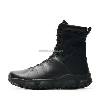 China Unique Design Oxford Cloth HOTPOTATO Men's Police Tactical Boots Black Leather COUP Shoes for sale