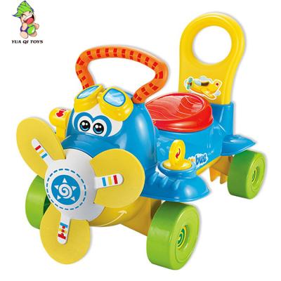 China Ride On New Toy Toys Ride Down 2 1 Plane Play Walking Kids Toys Ride On Electric Car for sale