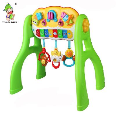 China Educational Multifunctional Toy 3 in 1 Fitness Frame Activity Piano Baby Musical Mat for sale