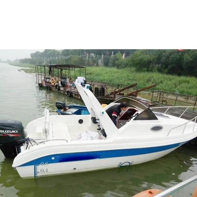 China New Support Customization Fiberglass High Speed ​​Sport Boat Rover Gasoline Fuel Outboard Type Fishing Passenger Boat Factory for sale