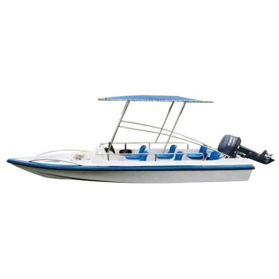 China Hot sales support customization fiberglass FRP cheap 6 person rc speed boat fast marine jet Filipino with motors for sale