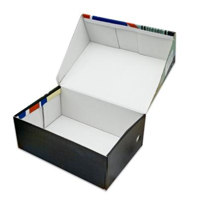 China Recyclable Clean Shoe Box Manufacturers Custom Design Packaging Shoe Crate Storage Box Baby Shoe Box for sale