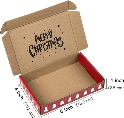 China Recyclable Christmas Announcement Box Kraft Paper Box For Socks Sweater Christmas Hat Gift Packaging Brown Box for sale