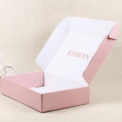 China Recycled Materials Boxes For Cosmetic Packaging Cosmetic Box Pink Color Cosmetic Box Makeup Packaging Box for sale