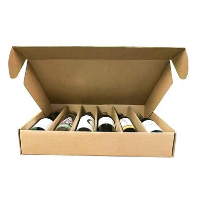 China Factory Price Recyclable Paper Corrugated Cardboard Box For Bottle Box Hot Sale Custom Packaging Wine Box for sale