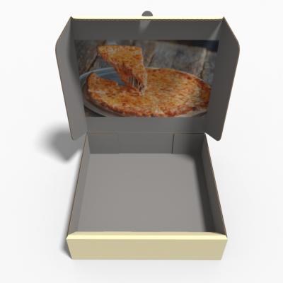 China 2022 Top Quality Design Recyclable Food Package Easy Take Pizza Most Popular Ad Corrugated Paper Box for sale