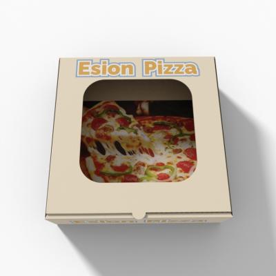 China Recyclable Top Supplier Factory Making Good Food Package Pizza Mailer Easy Taking Paper Box With A Hole for sale