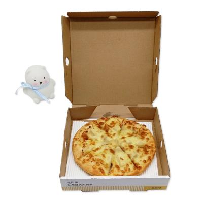 China Recycled Materials Paper Good Quality Logo Food Packaging Boxes Custom Hard Craft Corrugated Pizza Paper Box Design for sale