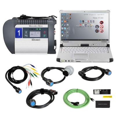 China V2024.10 MB SD Connect C4 DoIP Mercedes Star Diagnosetool Plus Panasonic CF C2 Laptop Te koop