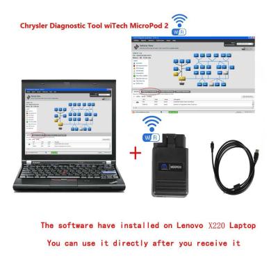 Cina WIFI Chrysler Diagnostic Tool WiTech MicroPod 2 con laptop Lenovo T420 in vendita