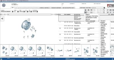 China 2024 PETKA Spare Parts Catalog  For Audi, Porsche, VW V8.3 Version for sale