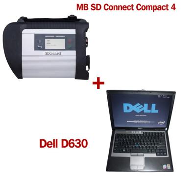 China Wireless MB SD C4 Mercedes Benz Diagnostic Tool With Dell D630 Laptop Ready to Use for sale