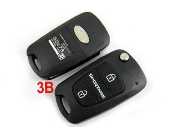 China Kia Sportage Modified Flip Remote Key Shell, Professional 3 Button Kia Key Case for sale