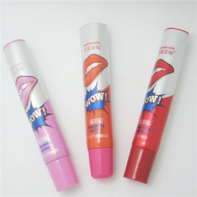 China Custom Metal Lip Gloss Tubes China Factory Cosmetics Lip Gloss Containers Cosmetic Tube 19mm Diameter for sale