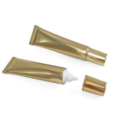 China 15g 15ml color cosmetic metal gold spout cosmetic tube with aluminum plastic gold spout 20ml 20g gel tube 0.5OZ abl/pbl 5 layer gold tube for sale