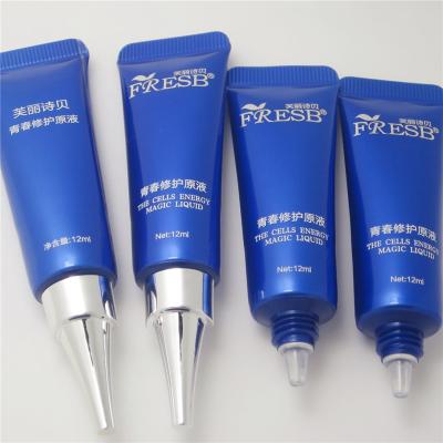 China 12ml abl 12g cosmetic blue empty glossy cosmetic tube with spout abl tube with spout for sale